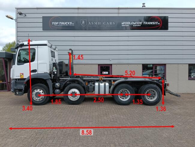 Mercedes-Benz Arocs 4146 8x4 Palfinger 24t. Haakarm, Hooklift, Abrolkipper -Euro 6 E -Mirrorcams -Navigatie -Clima TT 4926