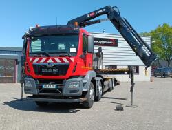 MAN TGS 35.360 8x2 - Hiab 22TM Kraan, Machine transporter, Oprijwagen, afsleepwagen 6.7T. lier TT 4933