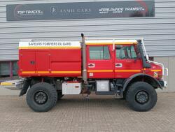 Mercedes-Benz Unimog U 5000 4x4 - (type 437.4) 3.900 ltr - Hydraulische Lier, Winch -Feuerwehr Doppelkabine,Uberrollkafig TT 4950