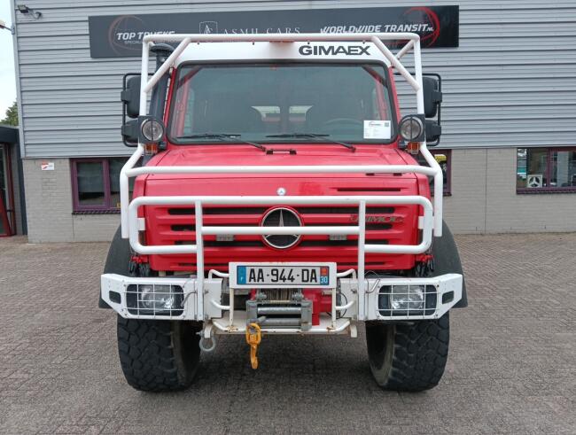 Mercedes-Benz Unimog U 5000 4x4 - (type 437.4) 3.900 ltr - Hydraulische Lier, Winch -Feuerwehr Doppelkabine,Uberrollkafig TT 4950