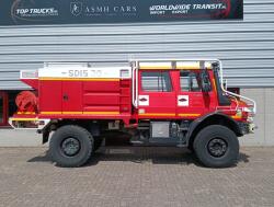 Unimog U 5000 4x4 - Mercedes-Benz (type 437.4) 4.000 ltr - Hydraulische Lier 6.t., Winch -Feuerwehr Doppelkabine,Uberrollkafig TT 4953
