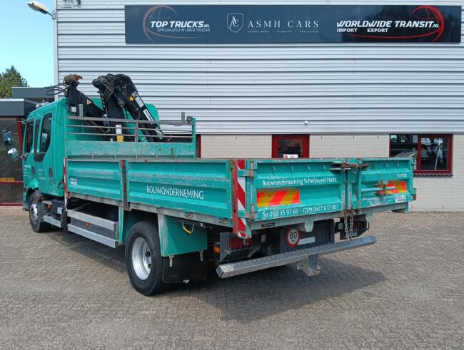 Renault Midlum 220 DCI Hiab 9TM Kraan, Crane, Kran -Dubbele cabine, Crewcab -Kipper, Tipper TT 4962