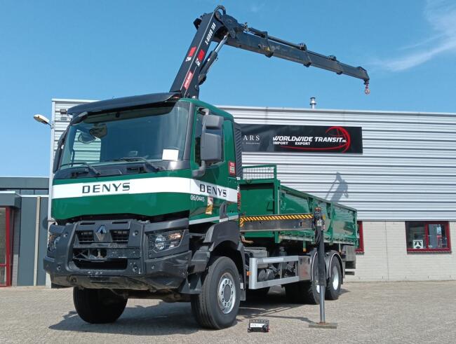 Renault K 460 6x6 -HIAB 18TM Kraan, Crane, Kran, Grue -Bladgeveerd, Grote assen TT 4963