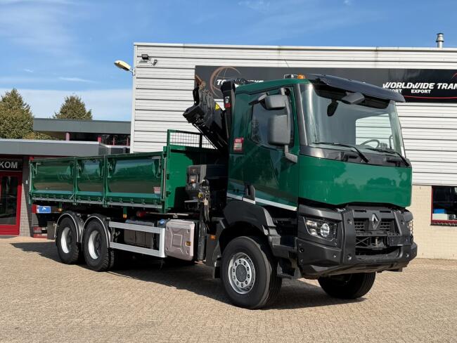 Renault K 460 6x6 -HIAB 18TM Kraan, Crane, Kran, Grue -Bladgeveerd, Grote assen TT 4963