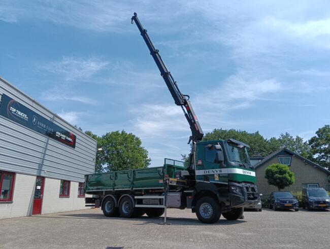 Renault K 460 6x6 -HIAB 18TM Kraan, Crane, Kran, Grue -Bladgeveerd, Grote assen TT 4963
