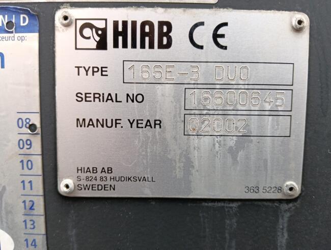 Renault Midlum 220 DCI Hiab 16 TM Kraan, Crane, Kran -Nieuwe APK, TUV -Handgeschakeld, Manuel TT 4966-A
