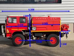 Renault M 210 Midliner 4x4 4x4 - 3.500 ltr watertank -Trekhaak 3500kg - Lier - Brandweer, Feuerwehr, Fire brigade TT 5003